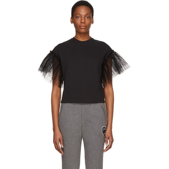 MSGM Tops - MSGM Top Black Polkadot Lace Sz M T-shirt